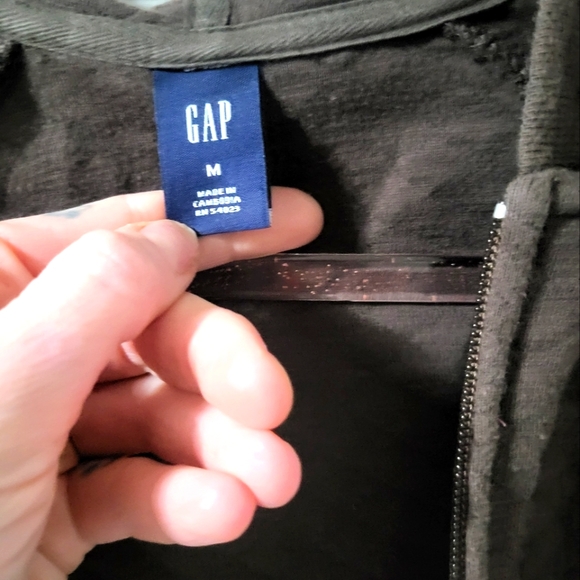 brown quilted hoodie zip up size medium - Picture 3 of 3